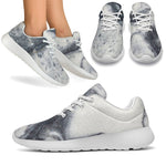 Dark Grey White Marble Print Sport Shoes GearFrost