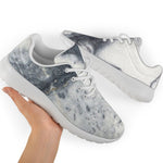 Dark Grey White Marble Print Sport Shoes GearFrost