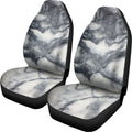 Dark Grey White Marble Print Universal Fit Car Seat Covers