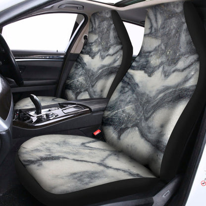 Dark Grey White Marble Print Universal Fit Car Seat Covers