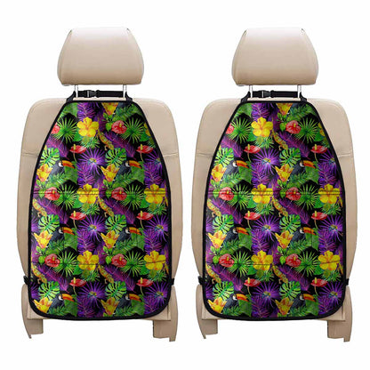 Dark Hawaiian Tropical Pattern Print Car Seat Organizers