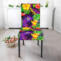 Dark Hawaiian Tropical Pattern Print Dining Chair Slipcover