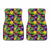 Dark Hawaiian Tropical Pattern Print Front Car Floor Mats