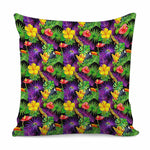 Dark Hawaiian Tropical Pattern Print Pillow Cover