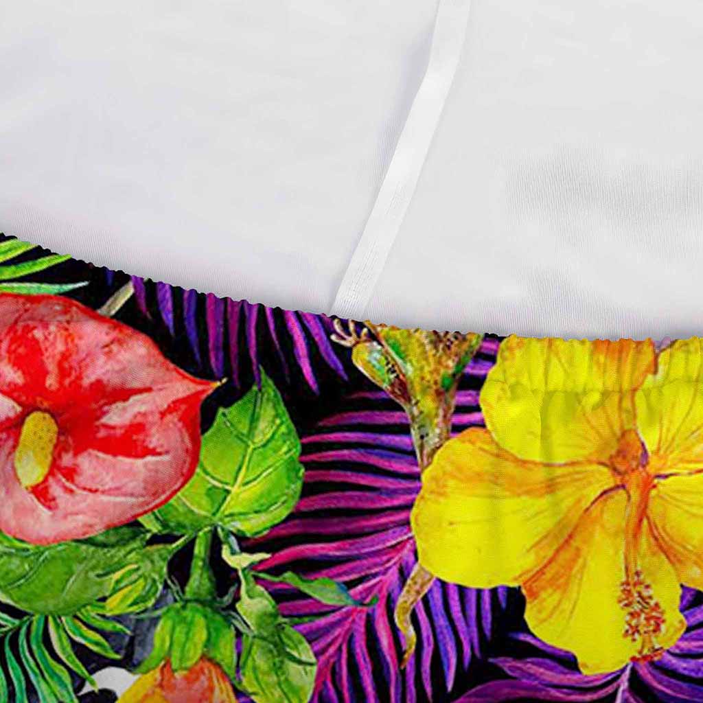 Dark Hawaiian Tropical Pattern Print Sofa Cover