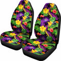 Dark Hawaiian Tropical Pattern Print Universal Fit Car Seat Covers