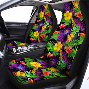 Dark Hawaiian Tropical Pattern Print Universal Fit Car Seat Covers
