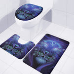 Dark Leo Zodiac Sign Print 3 Piece Bath Mat Set