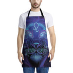 Dark Leo Zodiac Sign Print Apron