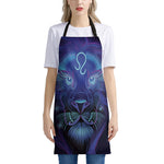 Dark Leo Zodiac Sign Print Apron