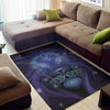 Dark Leo Zodiac Sign Print Area Rug