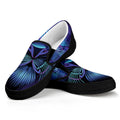 Dark Leo Zodiac Sign Print Black Slip On Sneakers