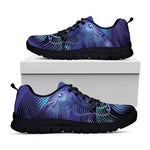 Dark Leo Zodiac Sign Print Black Sneakers