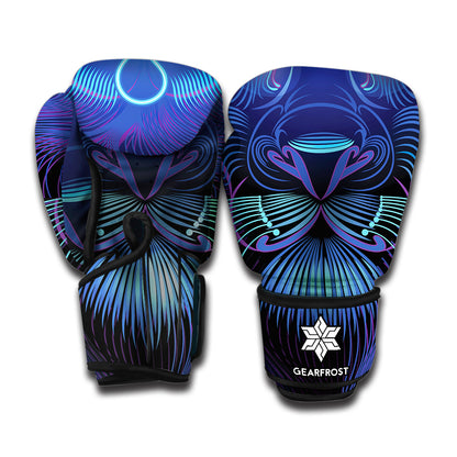Dark Leo Zodiac Sign Print Boxing Gloves