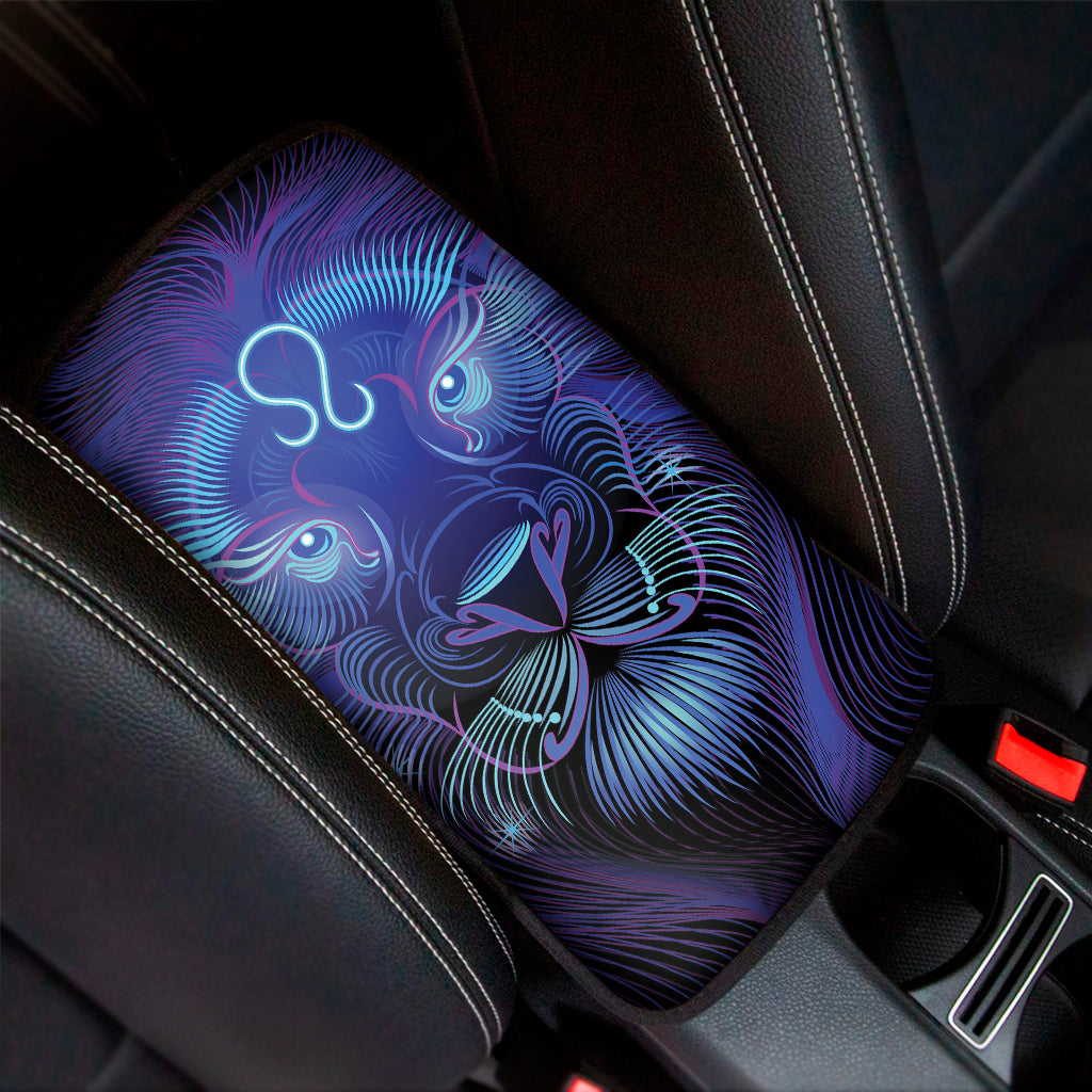 Dark Leo Zodiac Sign Print Car Center Console Cover