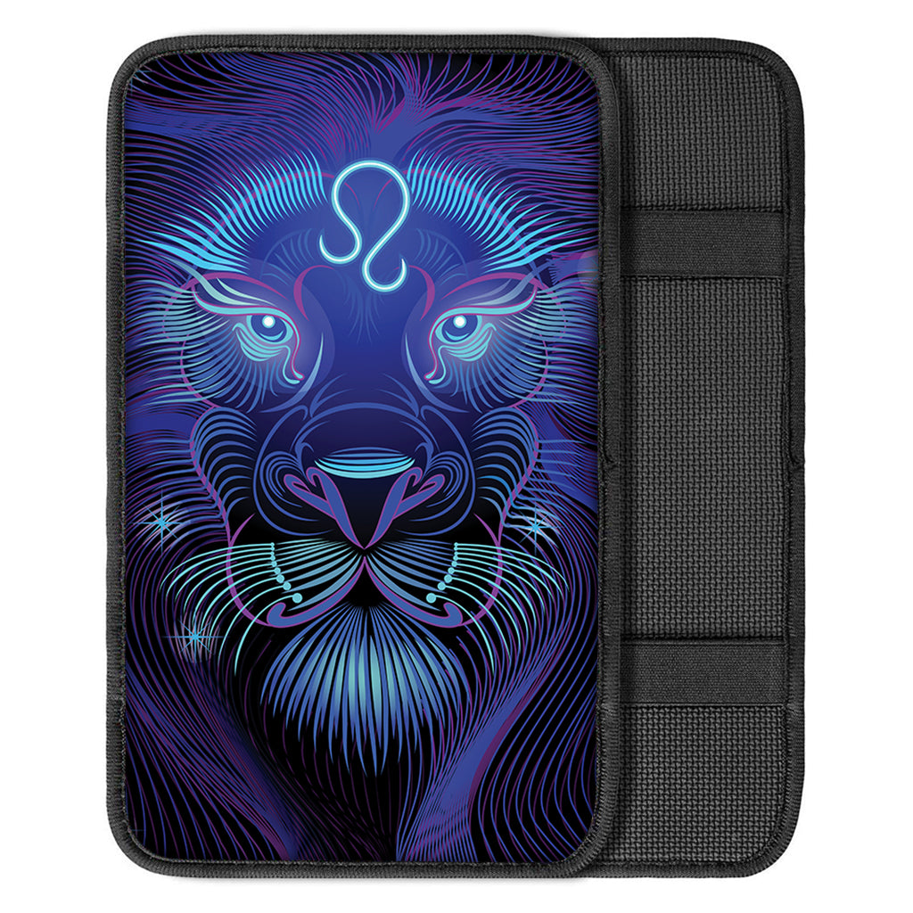 Dark Leo Zodiac Sign Print Car Center Console Cover