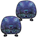 Dark Leo Zodiac Sign Print Car Headrest Covers