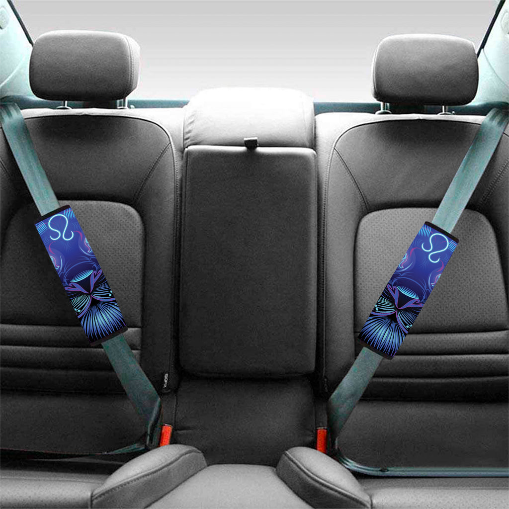 Dark Leo Zodiac Sign Print Car Seat Belt Covers