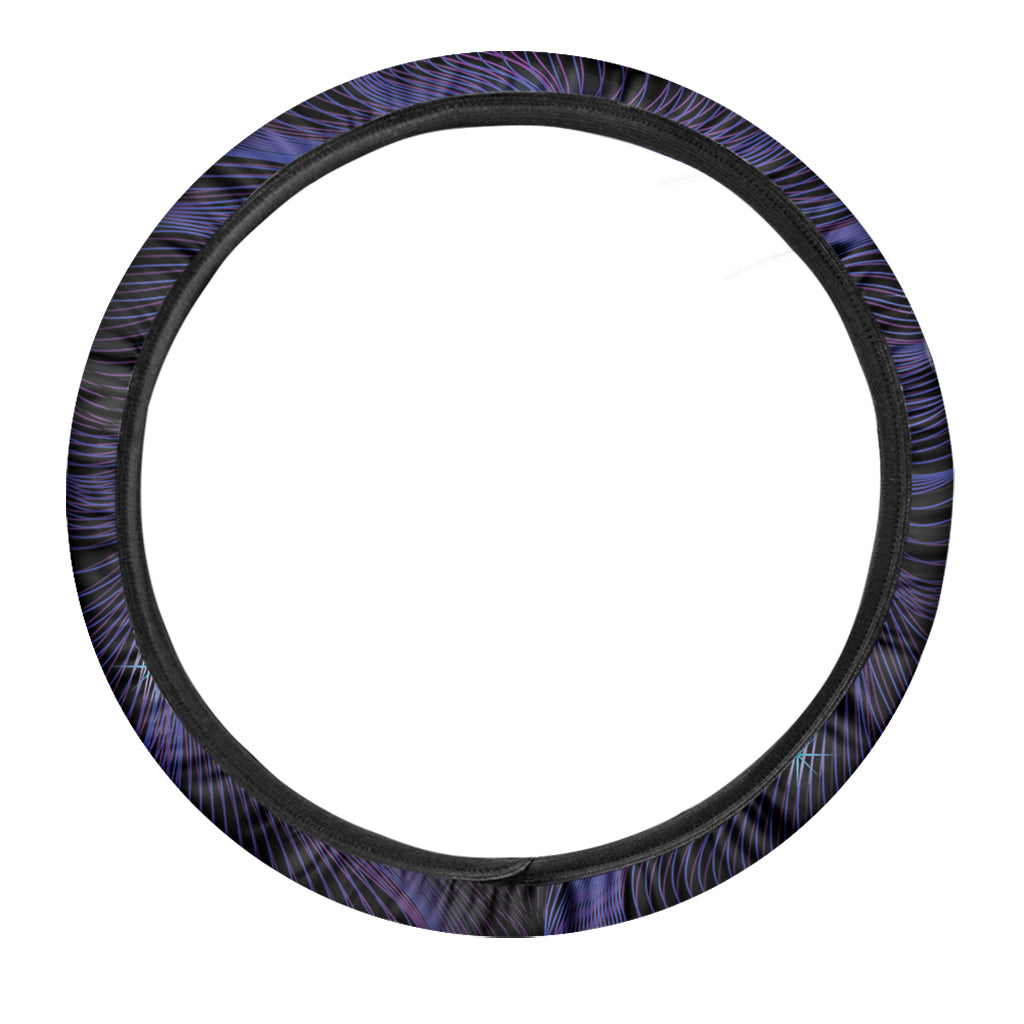 Dark Leo Zodiac Sign Print Car Steering Wheel Cover