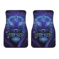 Dark Leo Zodiac Sign Print Front Car Floor Mats