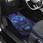 Dark Leo Zodiac Sign Print Front Car Floor Mats