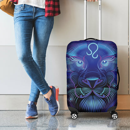 Dark Leo Zodiac Sign Print Luggage Cover