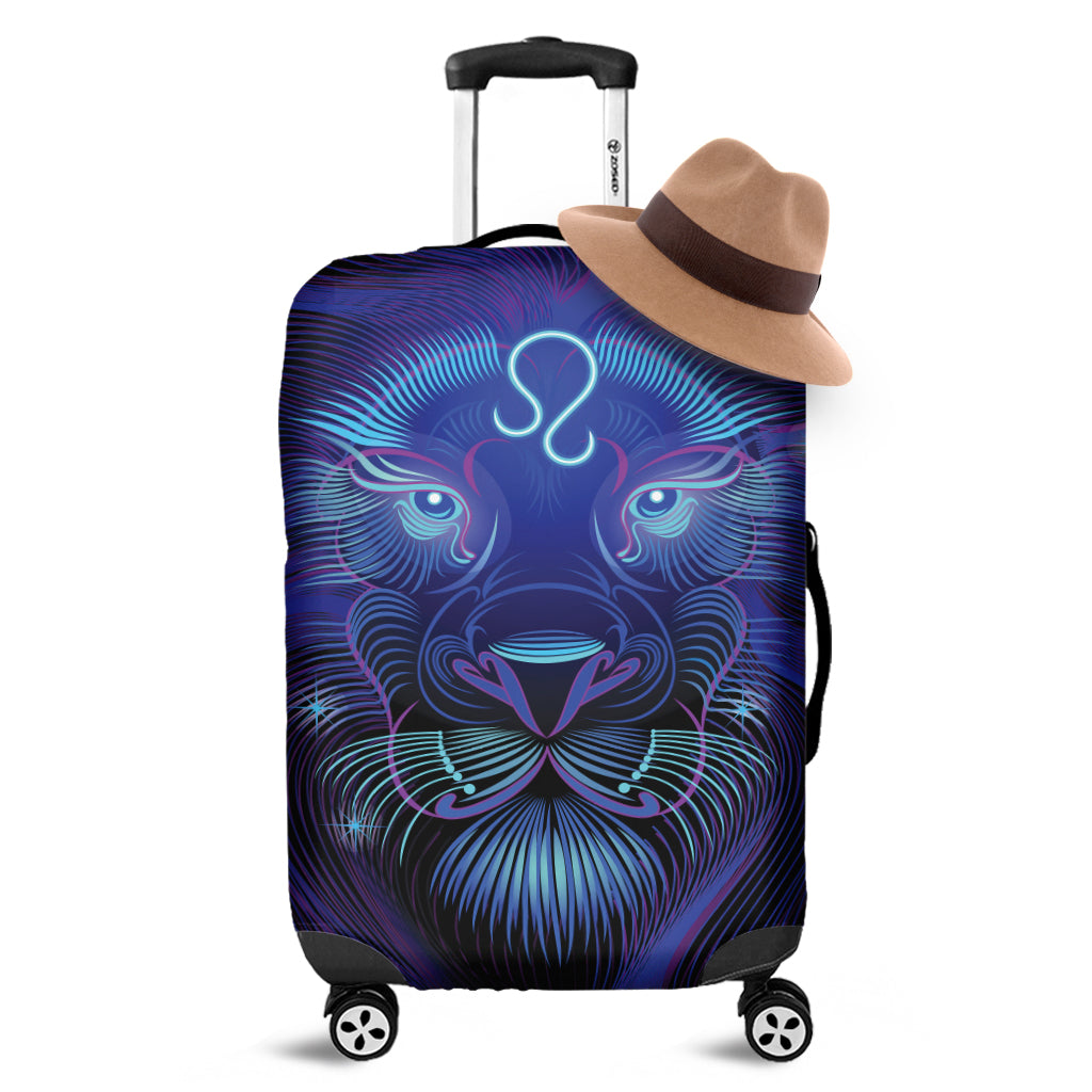 Dark Leo Zodiac Sign Print Luggage Cover