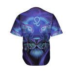 Dark Leo Zodiac Sign Print Men's Baseball Jersey