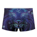 Dark Leo Zodiac Sign Print Men's Boxer Briefs