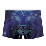 Dark Leo Zodiac Sign Print Men's Boxer Briefs