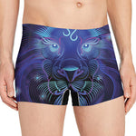 Dark Leo Zodiac Sign Print Men's Boxer Briefs