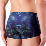 Dark Leo Zodiac Sign Print Men's Boxer Briefs