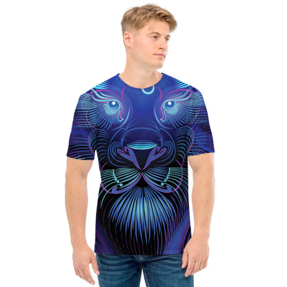 Dark Leo Zodiac Sign Print Men's T-Shirt