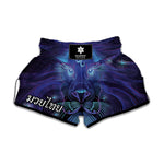 Dark Leo Zodiac Sign Print Muay Thai Boxing Shorts