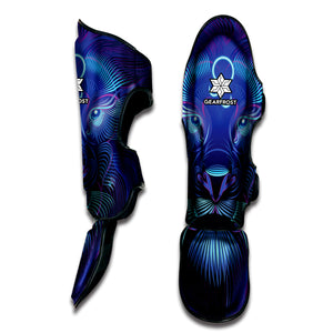 Dark Leo Zodiac Sign Print Muay Thai Shin Guard