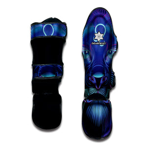 Dark Leo Zodiac Sign Print Muay Thai Shin Guard