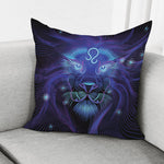Dark Leo Zodiac Sign Print Pillow Cover