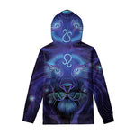 Dark Leo Zodiac Sign Print Pullover Hoodie