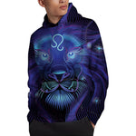 Dark Leo Zodiac Sign Print Pullover Hoodie