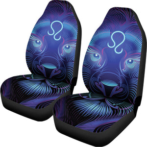 Dark Leo Zodiac Sign Print Universal Fit Car Seat Covers