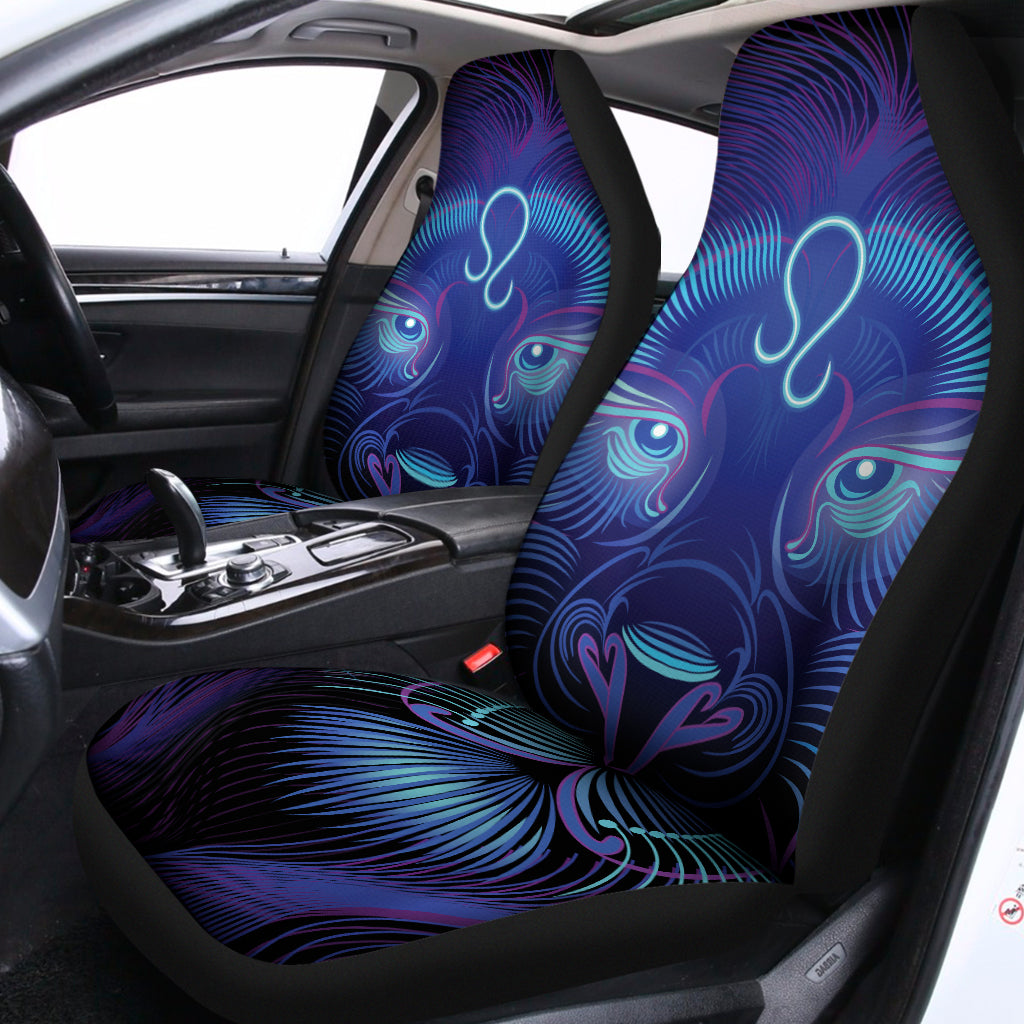 Dark Leo Zodiac Sign Print Universal Fit Car Seat Covers