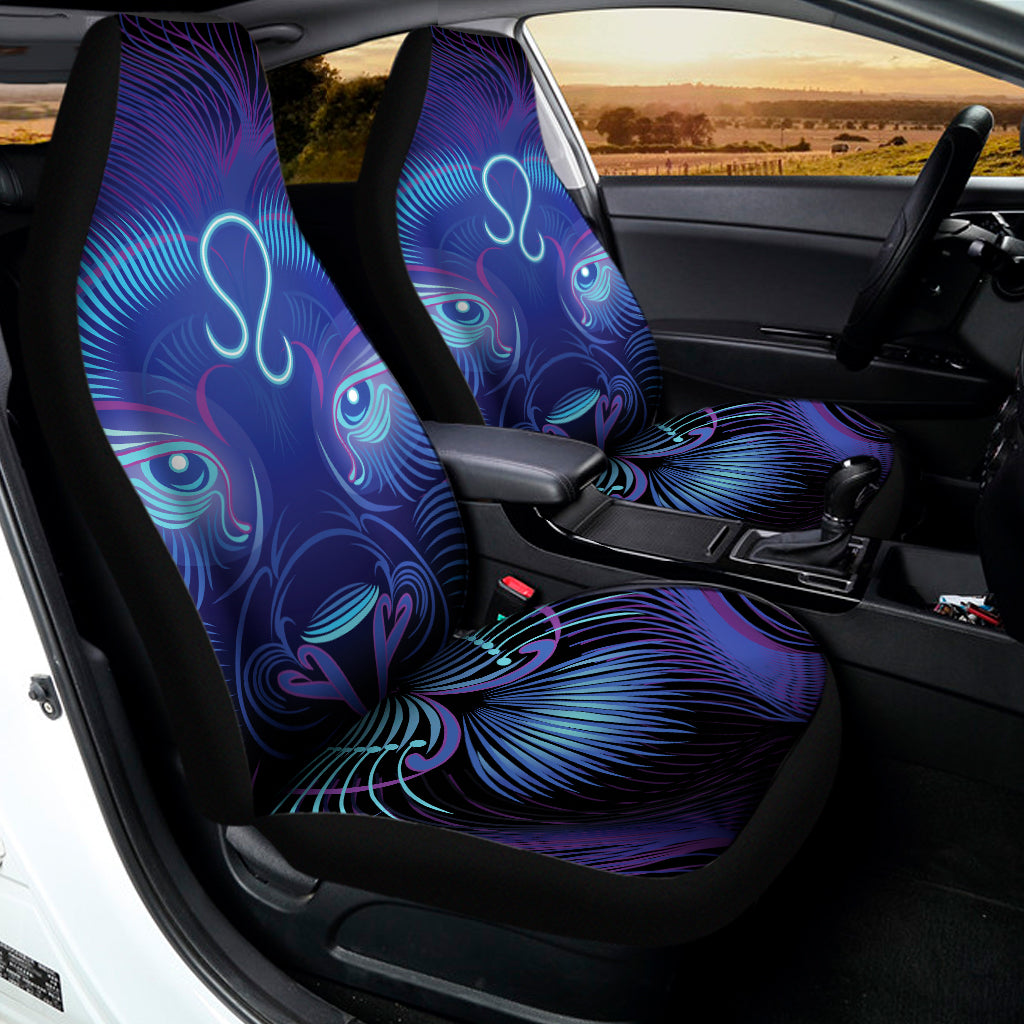 Dark Leo Zodiac Sign Print Universal Fit Car Seat Covers