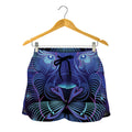 Dark Leo Zodiac Sign Print Women's Shorts