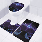 Dark Libra Zodiac Sign Print 3 Piece Bath Mat Set