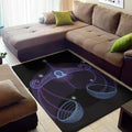 Dark Libra Zodiac Sign Print Floor Mat