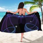 Dark Libra Zodiac Sign Print Beach Sarong Wrap