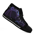 Dark Libra Zodiac Sign Print Black High Top Shoes