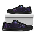 Dark Libra Zodiac Sign Print Black Low Top Sneakers
