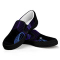 Dark Libra Zodiac Sign Print Black Slip On Sneakers