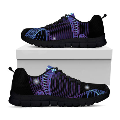 Dark Libra Zodiac Sign Print Black Sneakers